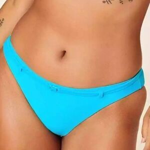 Andie Swim The Riviera Belted Light Neon Blue Bikini Bottom Size Small